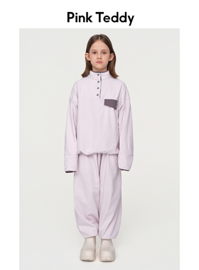 PinkTeddy童装女童卫衣秋冬季新款休闲儿童加绒加厚套头打底衫