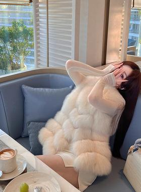 Winema晓雪 Yves*sa@lom* 白富美皮草背心女冬 暖和 1w+ 显瘦版本