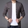 Áo len dệt kim cardigan Áo khoác nam mới mùa xuân và mùa thu Áo len thanh niên Áo len nam giản dị Áo len mùa xuân và mùa thu - Cardigan áo len nam