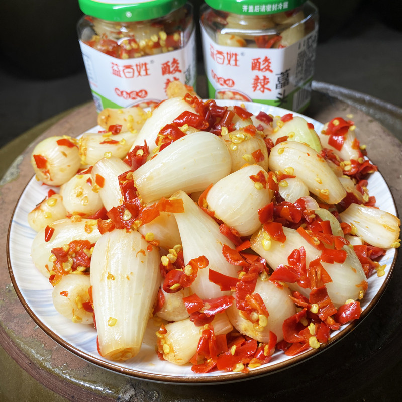 【华溢食品】益百姓农家酸辣藠头剁椒荞头湖南特产下饭菜酱腌泡菜