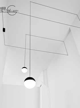 【现货】意大利进口FLOS现代简约创意书房卧室吊灯StringLight球