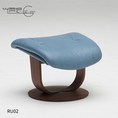 光无垠日本进口头等舱真皮休闲现代简约垫脚凳两用脚踏换鞋 凳子