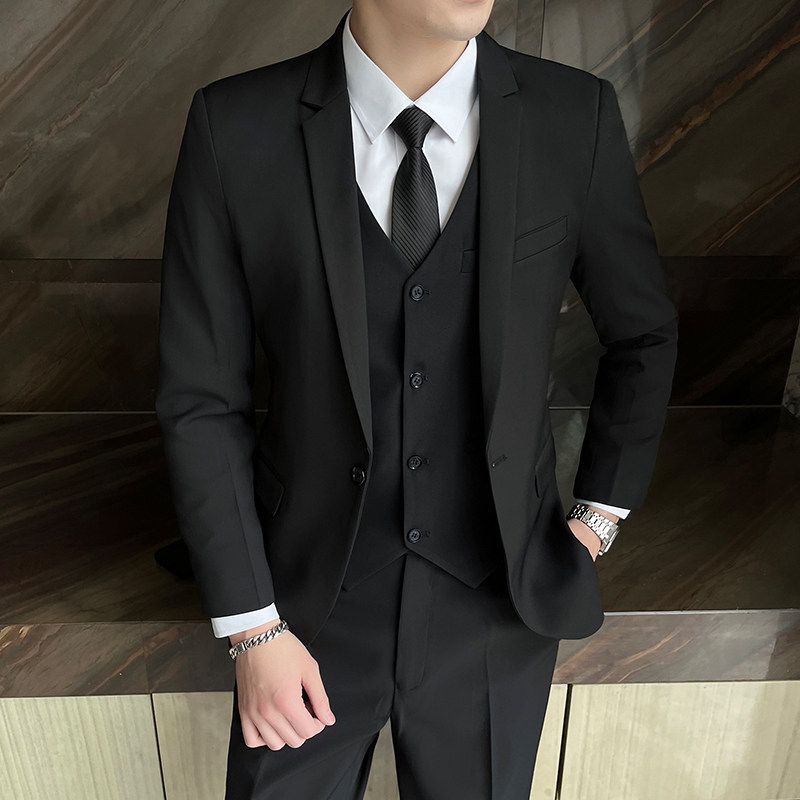 西服套装男士商务休闲韩版伴郎服新郎结婚修身主持人礼服西装外套