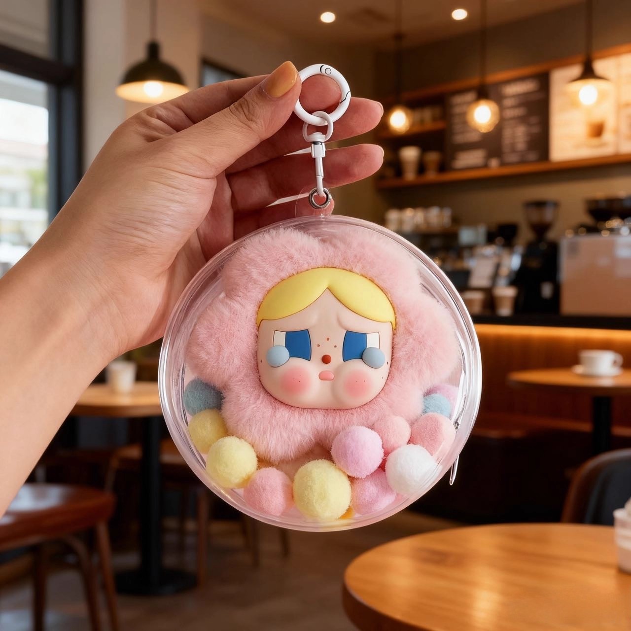 适用于泡泡玛特星星人美味时刻系列耳机包零钱遛娃保护套防尘罩壳