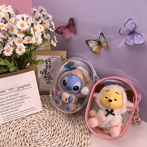 遛娃包MINISO名创优品迪士尼史迪奇再困也要吃一口纯纯椰汁收纳袋