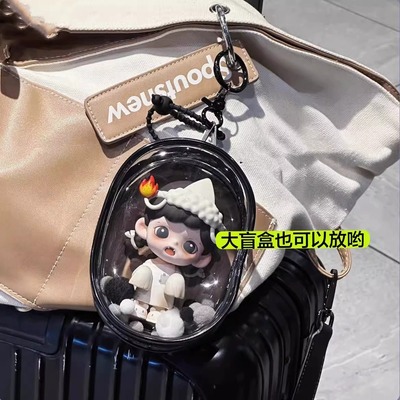 透明娃娃户外防尘娃包10cm公仔盒