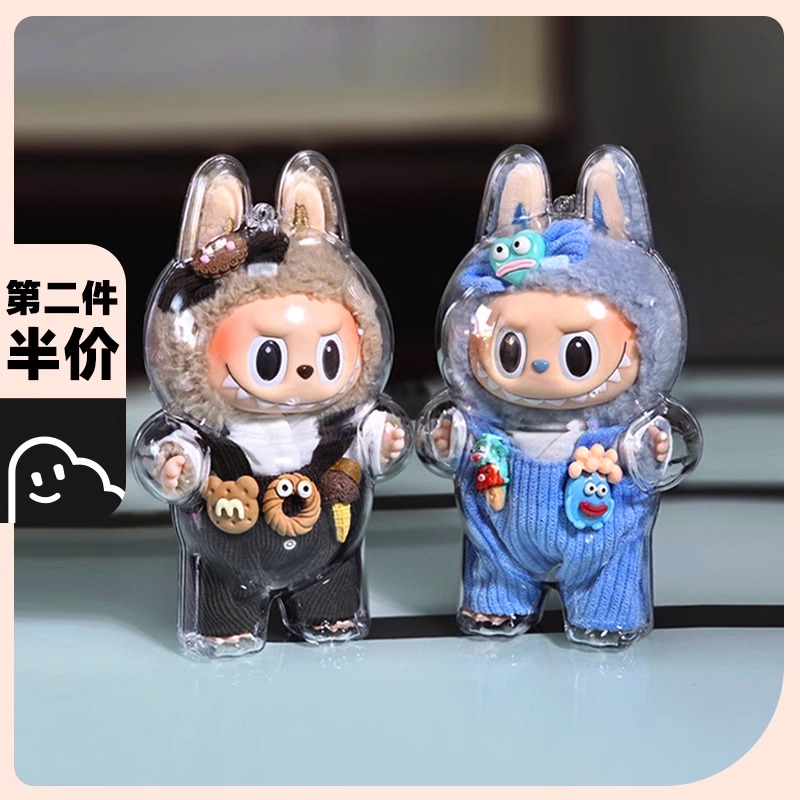 labubuV1代马卡龙站姿透明保护壳