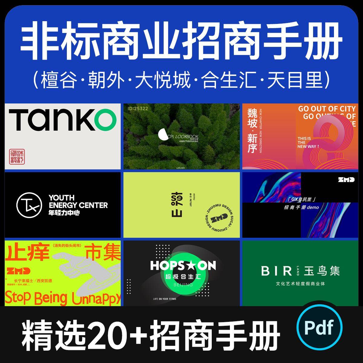 20+非标商业招商手册 品牌画册排版设计学习参考模版资料素材PDF