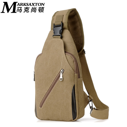 帆布胸包休闲复古男士背包
