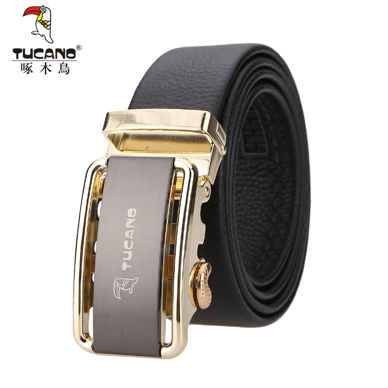 Woodpecker man Belt Top layer leather Youth leisure time Automatic deduction belt quality goods cowhide business affairs Waist beltin the Accessories/Leather belt/Hat/Muffler , Belt/Leather belt/Yaolian  category - from Buy2taobao.com to provide professional Taobao agent buy service