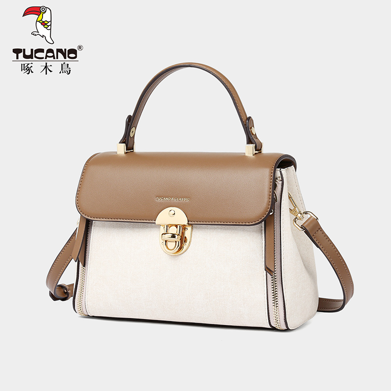 高级感拼接撞色女士包包时尚百搭