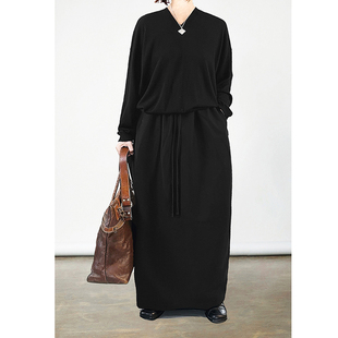 大码 长裙 设计感小众黑色半身裙女胖妹妹高腰mm显瘦高级感秋冬新款