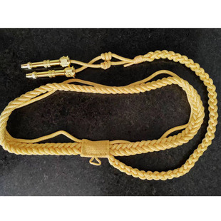 新款消防绶带文艺演出制服礼仪带常服授带金色礼服带挂绳手工编制