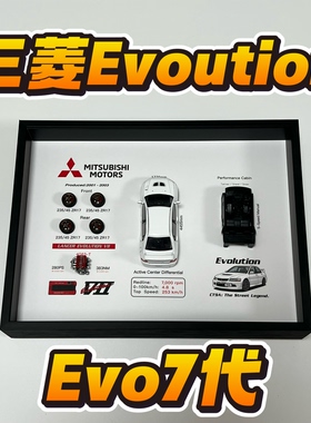 三菱evolution VII EVO7代相框JDM车迷3D海报装饰送男友周边好物