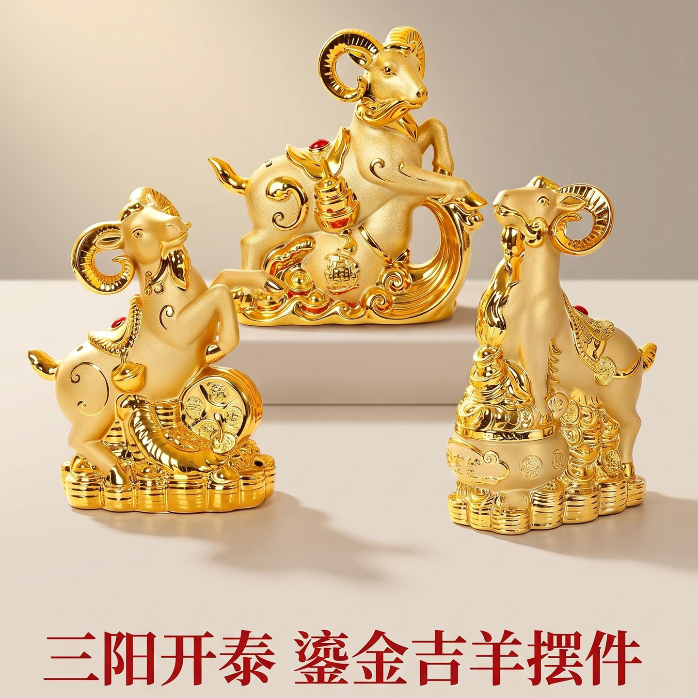 羊年摆件吉祥物存钱罐招财工艺品高级感小众客厅玄关陶瓷创意大号图片