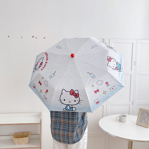 【1751人收藏】helloKitty全自动晴雨伞紫外线遮阳伞学生太阳伞女