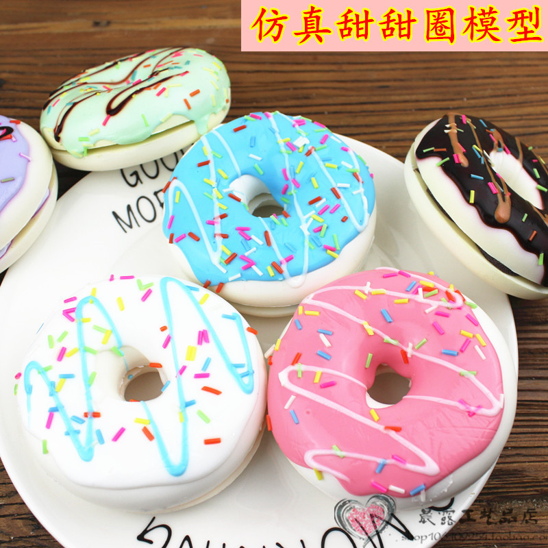 仿真夹心甜甜圈模型假食物蛋糕甜品店铺装饰品家居摆件摄影道具