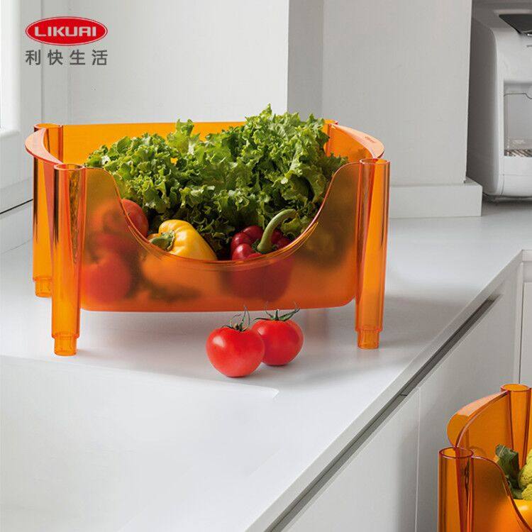 整理筐单层意大利进口厨房置物架子落地多色带轮家用小推车