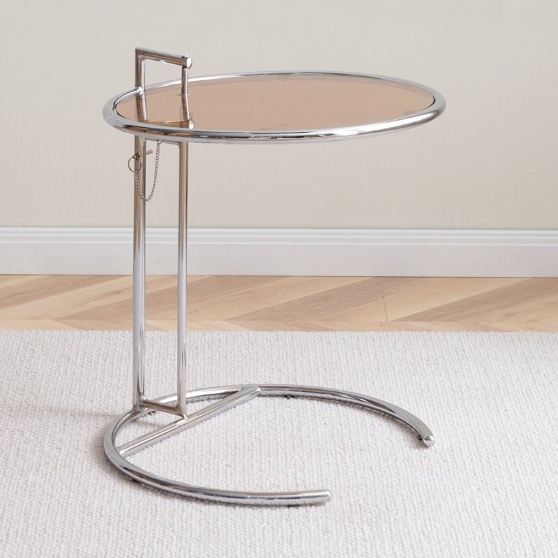 网红可移动折叠餐车中古玻璃小推车客厅沙发边几简约轻奢风置物架