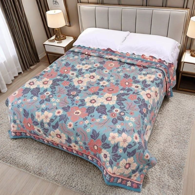 150*200床罩六层棉纱毛巾被子空调被套毛毯加厚柔软亲肤透气不褪,床上用品,床盖,淘宝优惠券,粉丝福利购,淘宝优惠卷