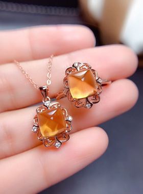 高净度精工镶嵌玫瑰色白银