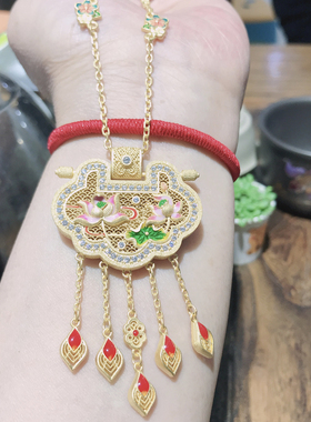 925银镀黄金一鹿平安锁包吊坠女小众设计感高级轻奢精致闺蜜礼物