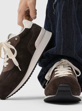 情侣鞋子新款潮牌运动休闲鞋情侣通勤复古慢跑秋季厚底鞋14719-X