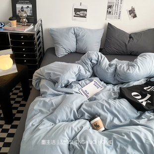 四件套纯棉全棉2025新款床单被套被罩单人学生宿舍床上三件套用品