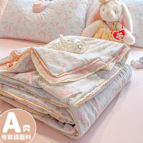 a类纯棉双层纱夏凉被全棉空调被可机洗2026新款夏季单人薄被子芯1