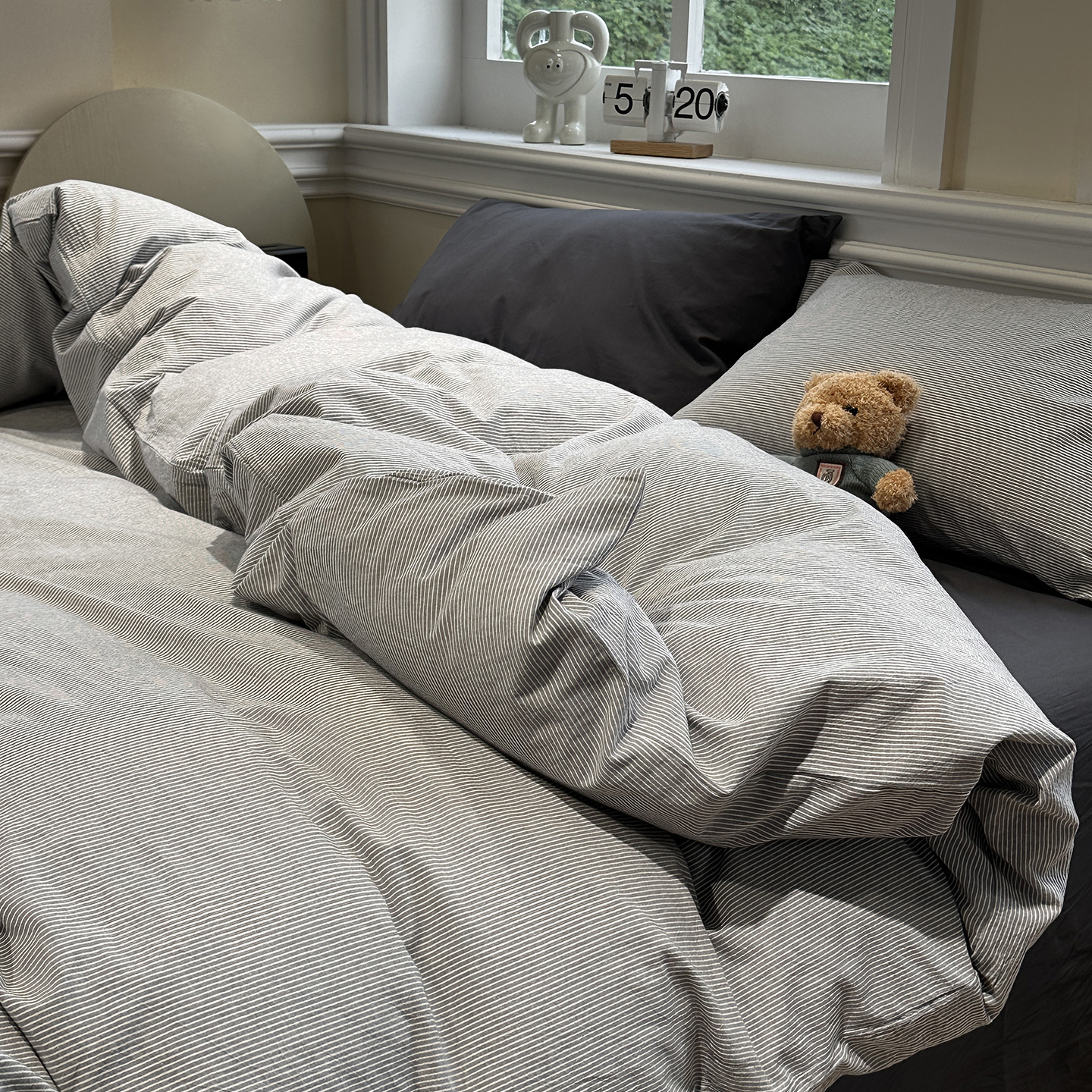 简约高级感床上用品四件套纯棉全棉床单件被套床笠学生宿舍三件套