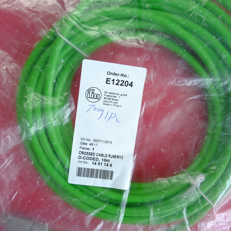 IFM E12204 易福门工业以太网连接线  M12 4芯 RJ45 10米 D-code