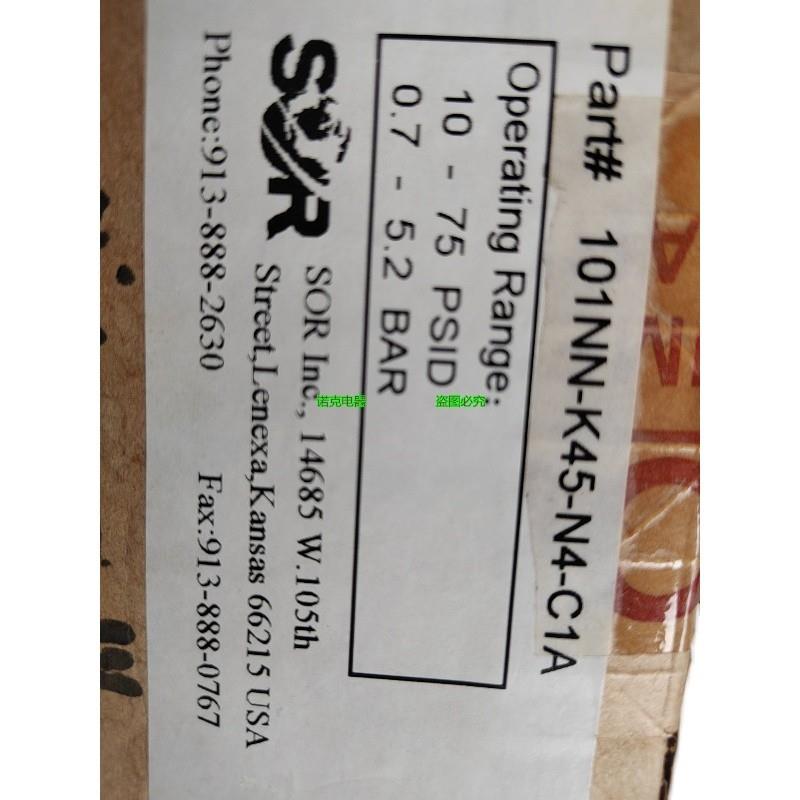 索尔SOR真空压力开关101NN-K45-N4-C1A