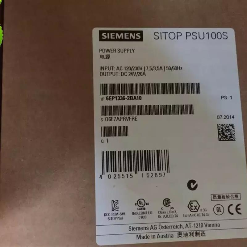 6EP1336 6EP1 336-2BA10 SITOP电源 单相220VAC输入输出24VDC 20A
