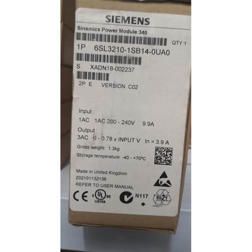 S120变频器功率模块PM340 0.37kW6SL3210-1SB12-3AA0
