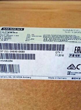 S7-1200数字输入CPU模块1211C 6ES7211-1HE40-0XB0/OXBO