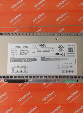 KUKA 00-108-032 库卡机器人控制器用电源模块  MGV PH603-2820