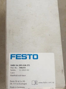 FESTO/费斯托气路板底座+VABV-S4-2HS-G18-2T2，546215 现货议价