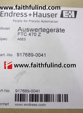 E+H FTC470-A0E0 恩德斯豪斯全新电容式物位变送器 917689-0041