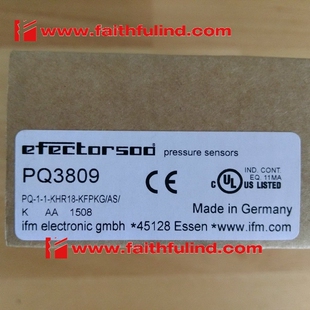 PQ3809 易福门全新压力传感器 PQ-1-1-KHR18-KFPKG/AS/