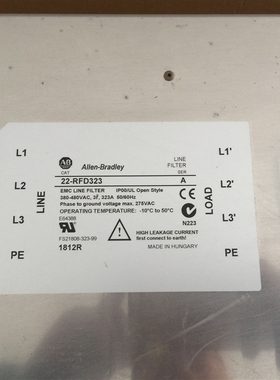 全新A-B323A三相滤波器22-RFD323 A FS21808-323-99原装