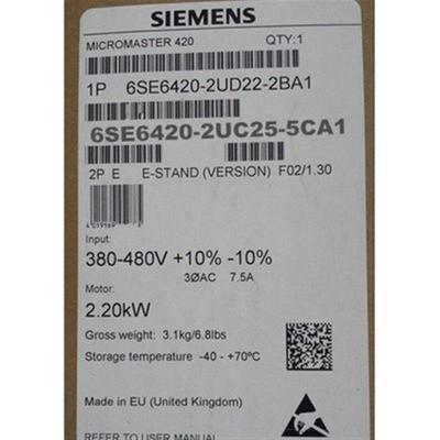 6SE6420-2UC25-5CA1MM420变频器200-240V无内置滤波器5.5KW