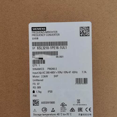 CS功率模块PM240-2 1.5kW 380-480V 6SL3210-1PE16-1UL1