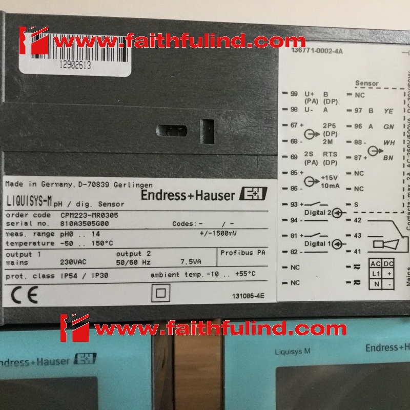 E+H CPM223-MR0305 恩德斯豪斯全新pH/ORP变送显示器 Liquisys