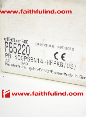 PB5220 易福门全新压力传感器 PB-500PSBN14-HFPKG/US/ /V