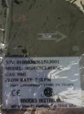 BROOKS流量计0108030361563001 5850EC5CL41B2A NH3 7SLPM 5850E