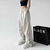 裤 宽松直筒阔腿运动长裤 女夏2026新款 美式 子 速干休闲夏天薄款 工装