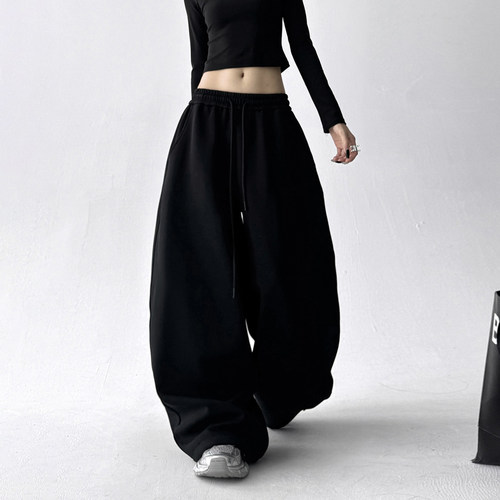 2025秋冬运动裤豹女新款韩版宽松