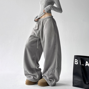 高个子加绒加厚巨好看保暖防寒裤 新款 女2025秋冬季 高街休闲棉裤