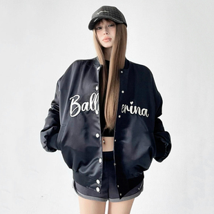 复古宽松超好看夹棉夹克上衣 2025新款 美式 甜酷棒球服外套女秋冬季