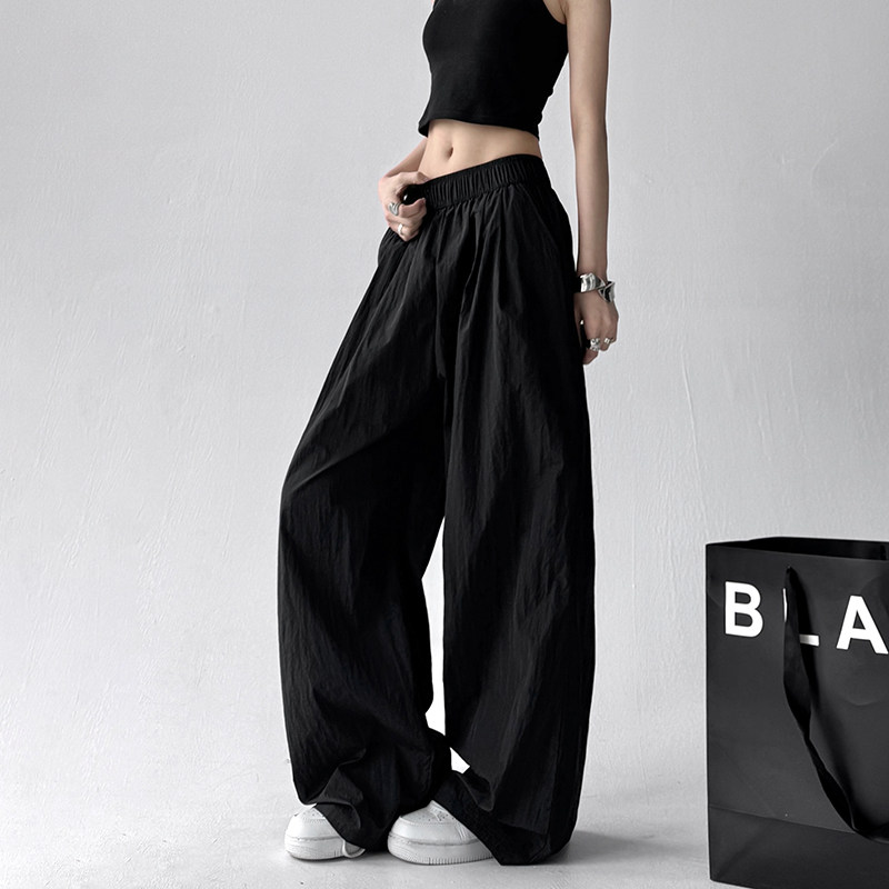 休闲裤女夏季新款山本裤高腰显瘦速干清凉阔腿裤韩版百搭裤子,女装/女士精品,休闲裤,淘宝优惠券,粉丝福利购,淘宝优惠卷